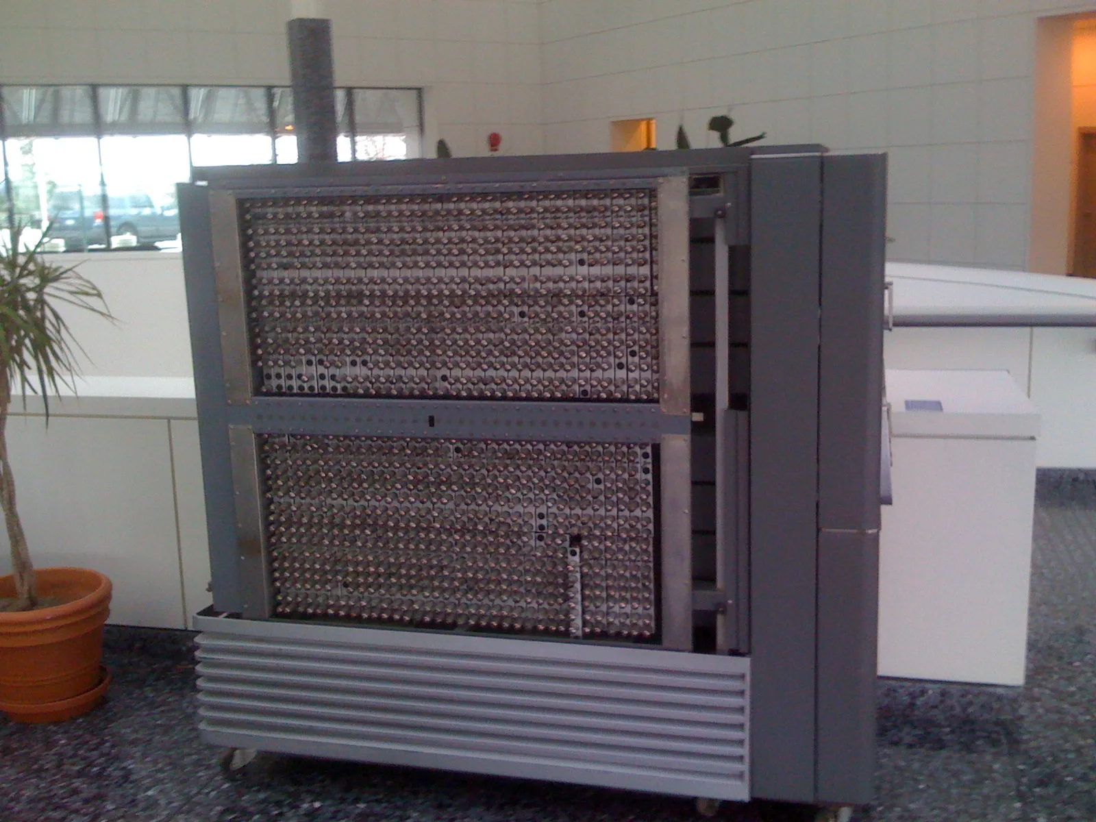 Processor frame, showing 1071 of the vacuum tubes